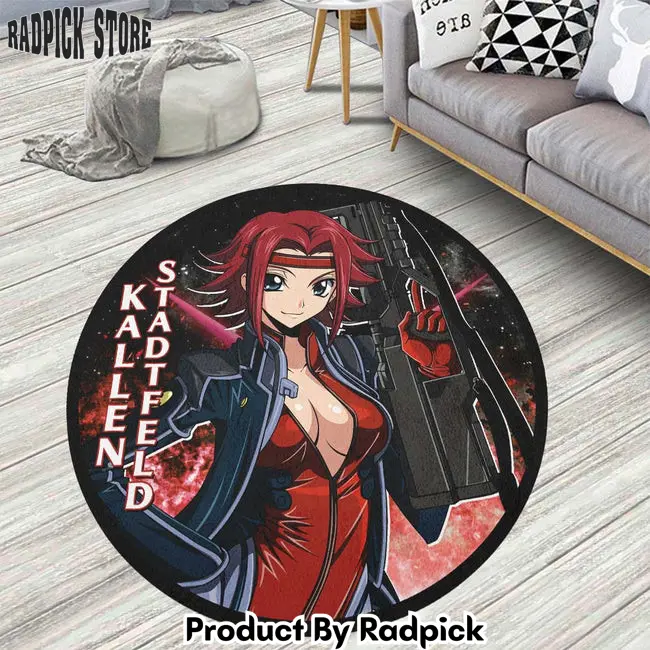 Kallen stadtfeld round rug custom code geass anime circle carpet  rp5955340
